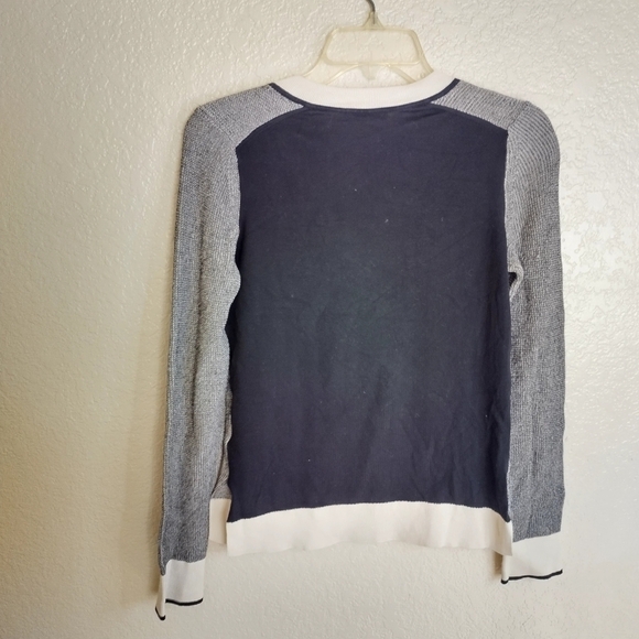 Rag & Bone Ainsley Gray Black Knit V-Neck Long Sleeve Sweater sz Xs - Picture 4 of 9